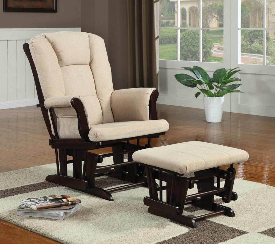 Glider Rocker with Ottoman 650011-CST