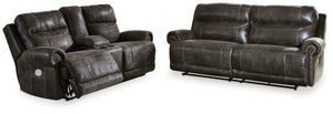 POWER RECLINING SOFA AND LOVESEAT 6500547/18-ASH