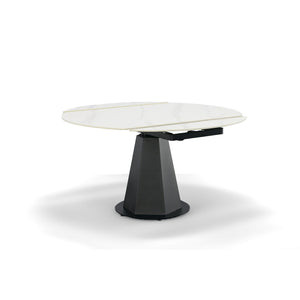 MODERN BLACK AND WHITE CERAMIC DINING TABLE 8949-VIG