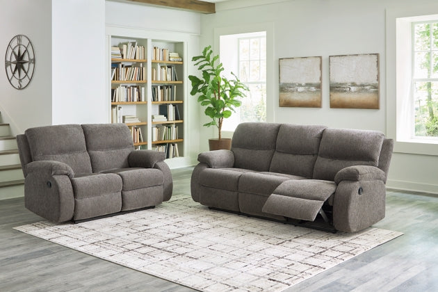 RECLINING SOFA AND LOVESEAT 6650288/86-ASH