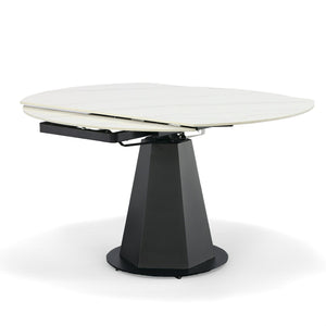 MODERN BLACK AND WHITE CERAMIC DINING TABLE 8949-VIG