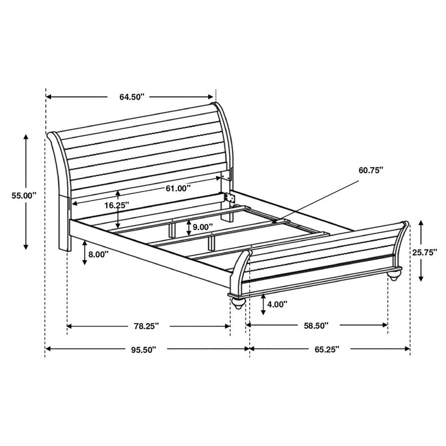 4PCS QUEEN BEDROOM SET /223281Q-S4-COA