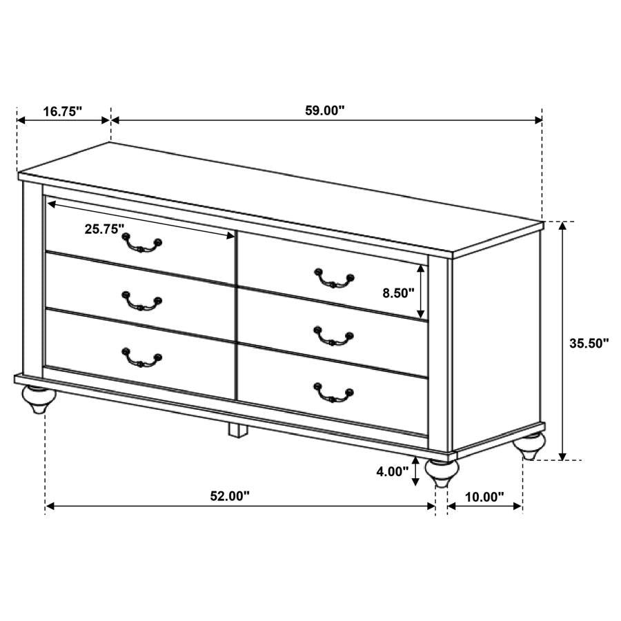 4PCS QUEEN BEDROOM SET /223281Q-S4-COA