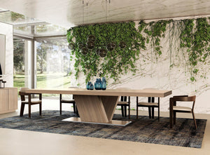 MODERN WALNUT CARACALLA EXTENDABLE DINING TABLE-VIG