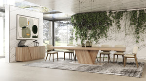 MODERN WALNUT CARACALLA EXTENDABLE DINING TABLE-VIG