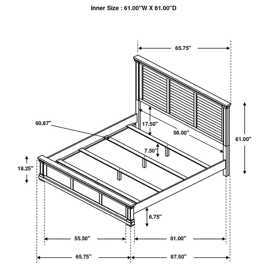 4PCS QUEEN BEDROOM SET /223351Q-S4-COA