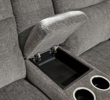POWER RECLINING SOFA AND LOVESEAT 7320515/18-ASH