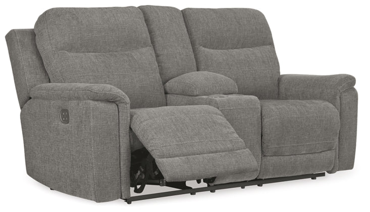 POWER RECLINING SOFA AND LOVESEAT 7320515/18-ASH