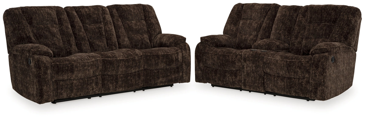 RECLINING SOFA AND LOVESEAT 7450289/94-ASH