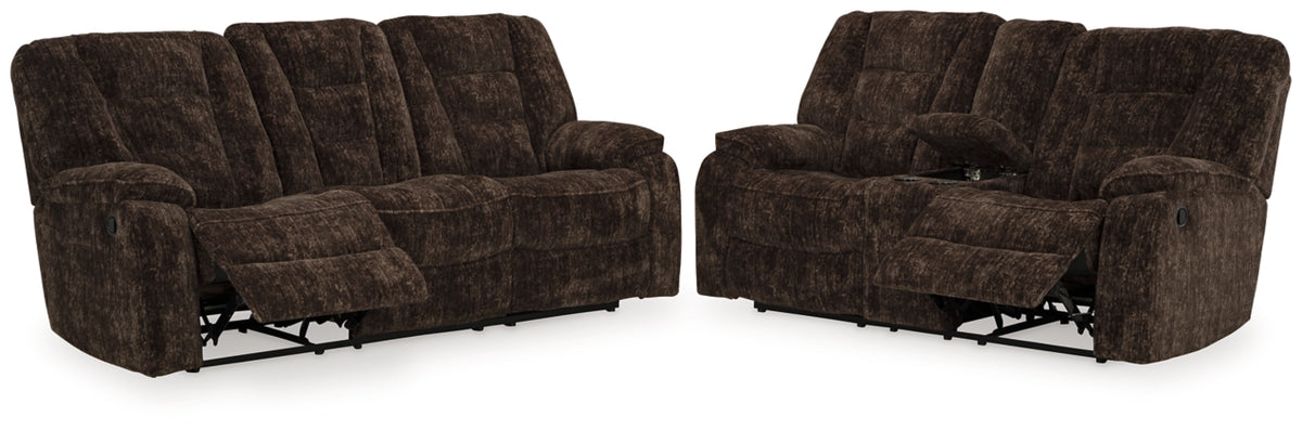 RECLINING SOFA AND LOVESEAT 7450289/94-ASH