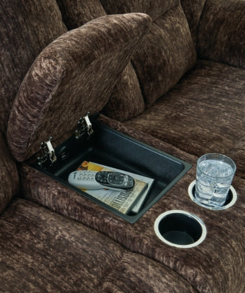 RECLINING SOFA AND LOVESEAT 7450289/94-ASH