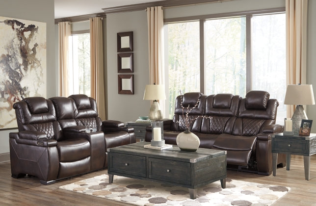 POWER RECLINING SOFA AND LOVESEAT 7540715/18-ASH