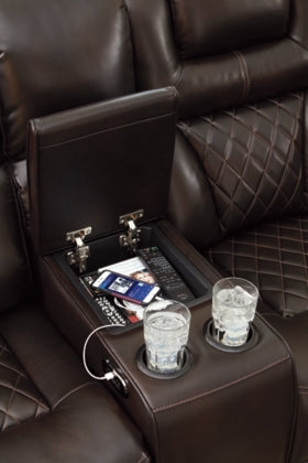 POWER RECLINING SOFA AND LOVESEAT 7540715/18-ASH