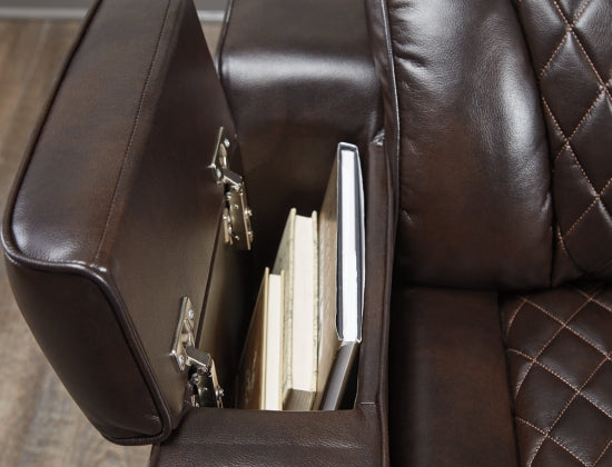 POWER RECLINING SOFA AND LOVESEAT 7540715/18-ASH