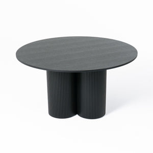 MODERN BLACK OAK ROUND DINING TABLE 3646-VIG