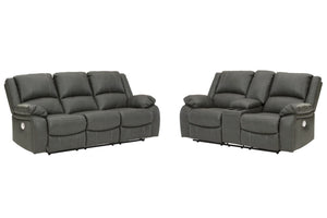 POWER RECLINING SOFA AND LOVESEAT 7710387/96-ASH