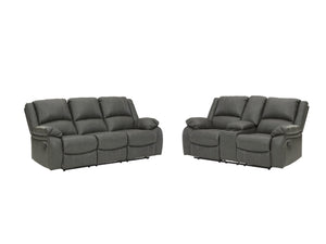 RECLINING SOFA AND LOVESEAT 7710388/94-ASH