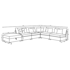 SECTIONAL 6PCS 551511-COA