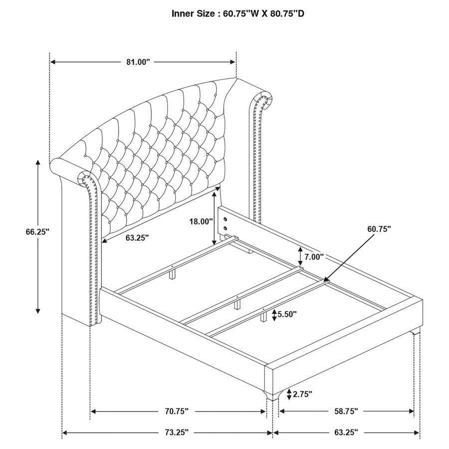 4PCS QUEEN BEDROOM SET /223381Q-S4-COA