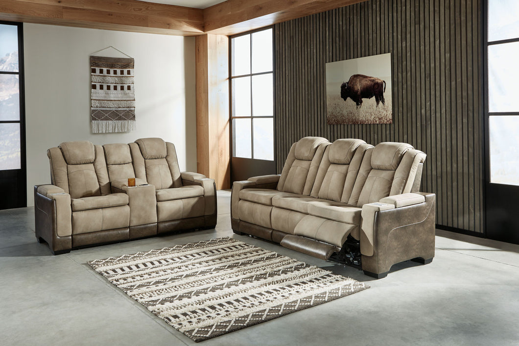 POWER RECLINING SOFA AND LOVESEAT 2200315/18-ASH