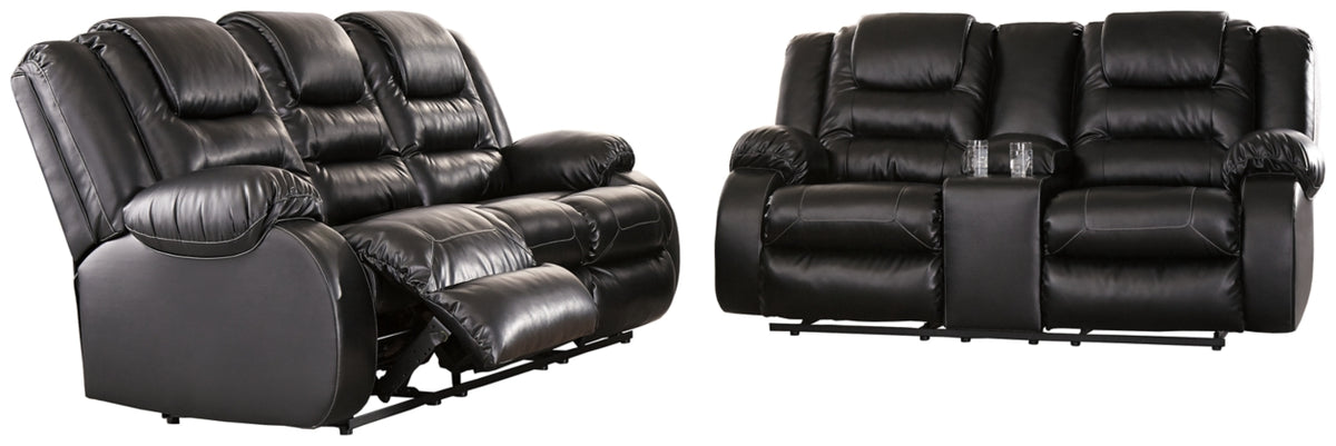 RECLINING SOFA AND LOVESEAT 7930888/94-ASH