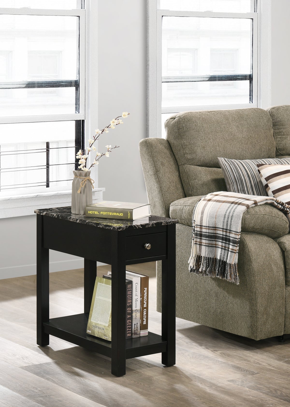 NOAH END TABLE WITH DRAWER-ESPRESSO NC