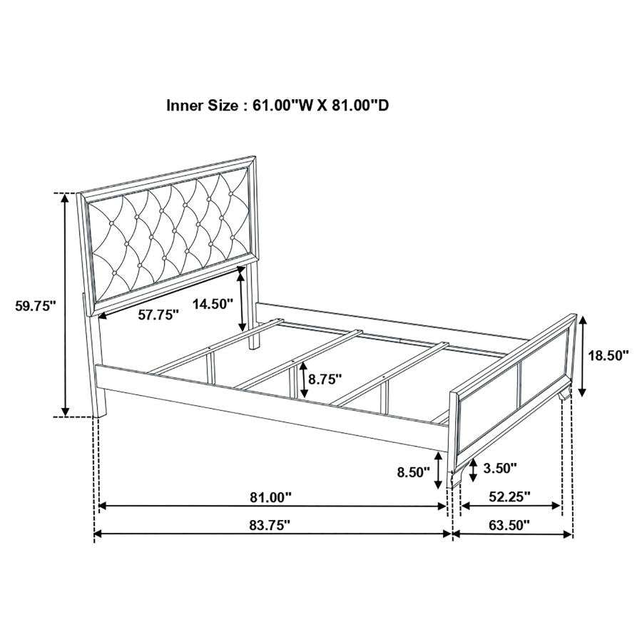 4PCS QUEEN BEDROOM SET /222961Q-S4-COA