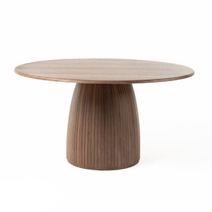 MODERN WALNUT ROUND DINING TABLE 3630-VIG