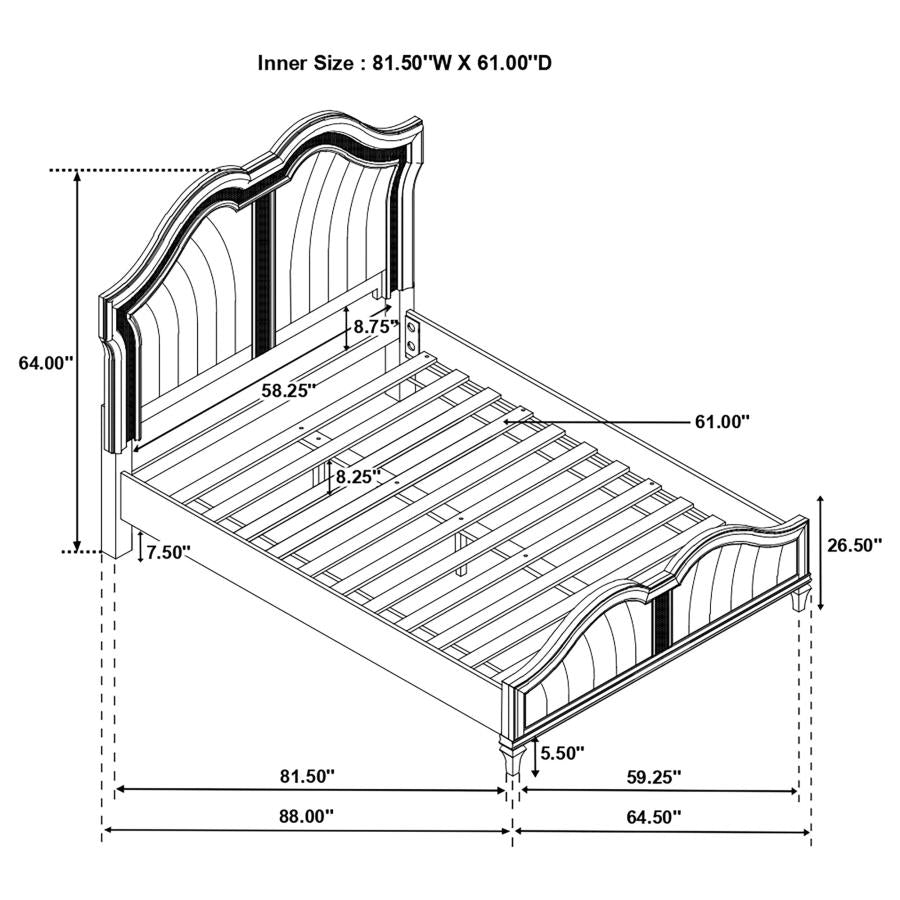 4PCS QUEEN BEDROOM SET /223391Q-S4-COA