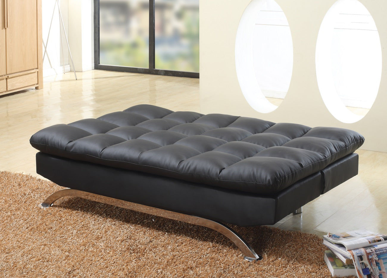 FUTON SOFA BED 8035-BLK/MG