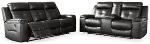 RECLINING SOFA AND LOVESEAT 8210588/94-ASH