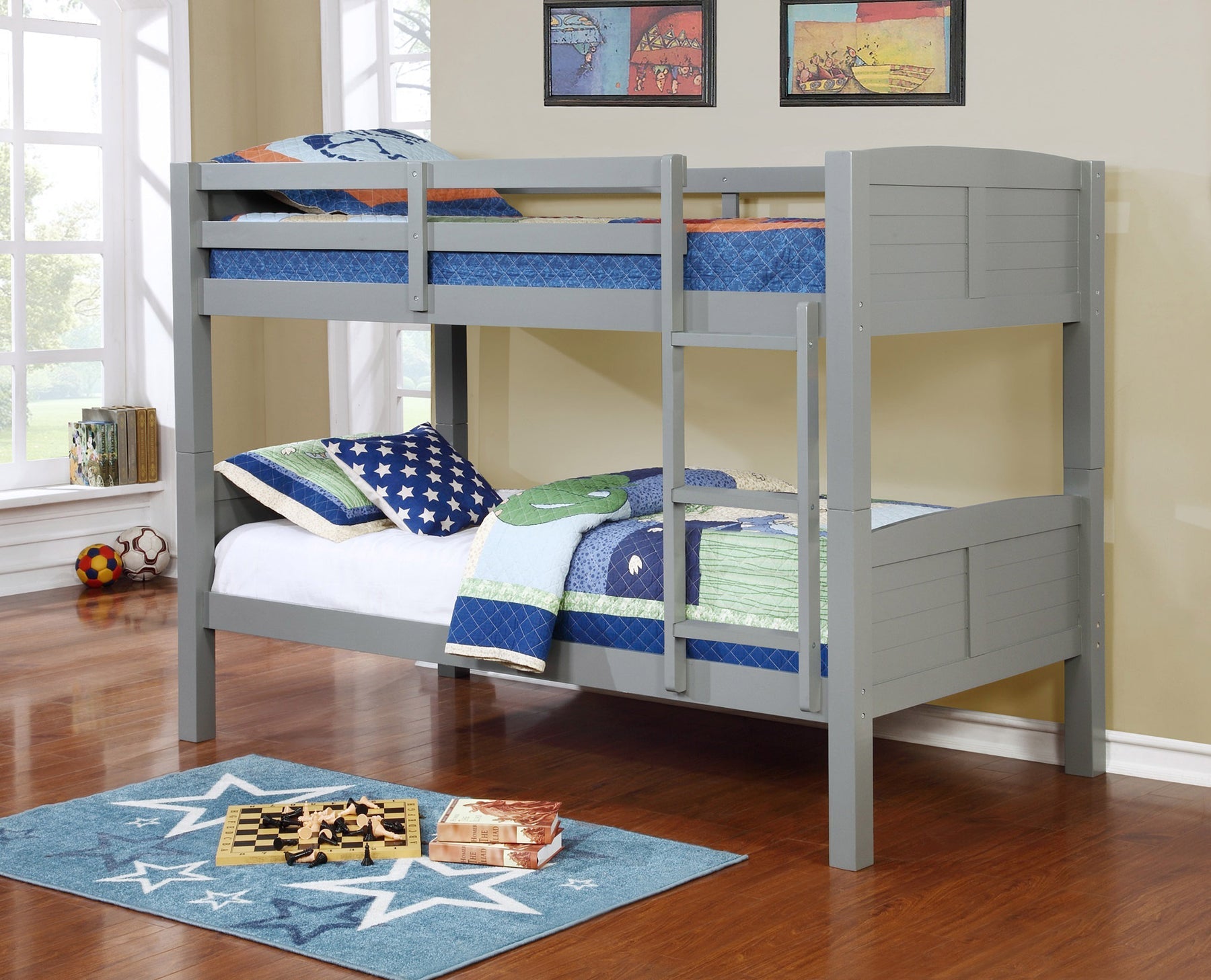 Twin over Twin bunkbed with 2 mattresess AD-8431