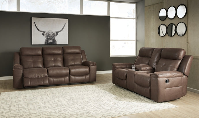 RECLINING SOFA AND LOVESEAT 8670488/94-ASH
