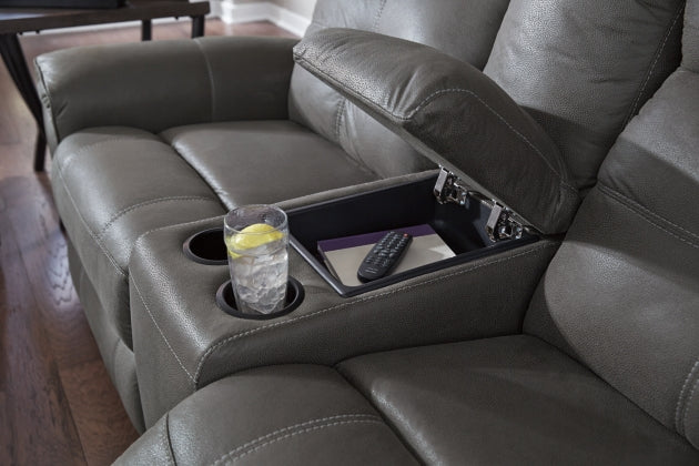 RECLINING SOFA AND LOVESEAT 8670588/94-ASH