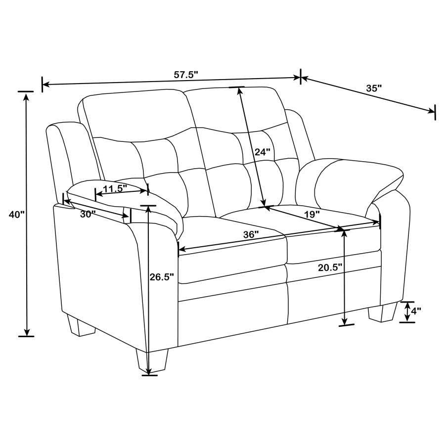 SOFA AND LOVESEAT 506551-S2-COA