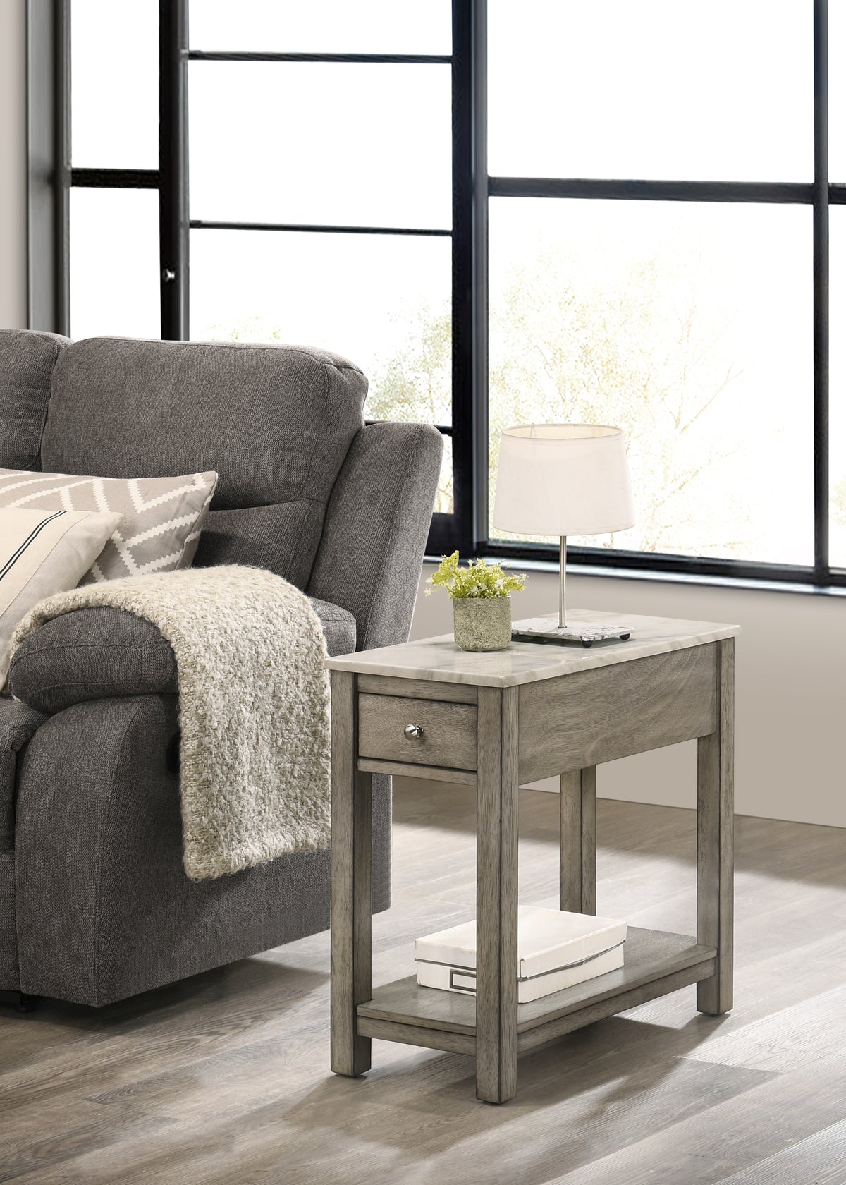 NOAH END TABLE WITH DRAWER-ESPRESSO NC