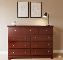 Load image into Gallery viewer, 9 Drawers solid wood dresser