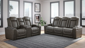 POWER RECLINING SOFA AND LOVESEAT 9300315/18-ASH