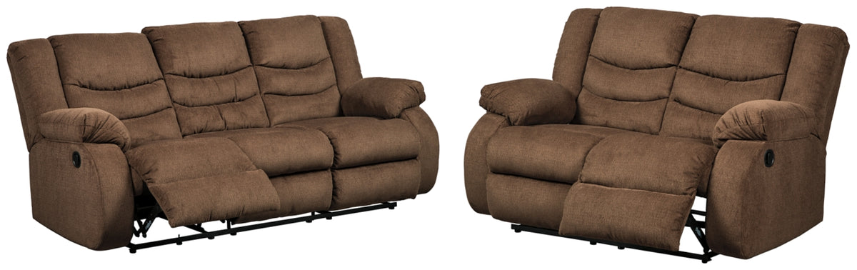 RECLINING SOFA AND LOVESEAT 9860588/86-ASH
