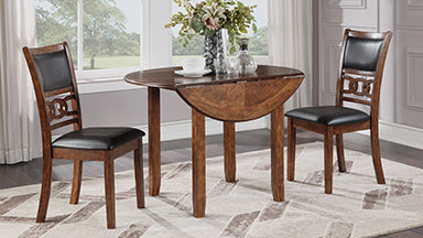 GIA 42" DINING DROP LEAF TABLE W/2 CHAIRS-NC