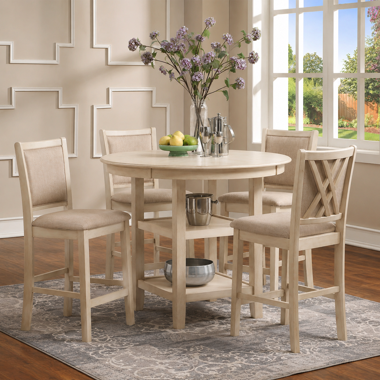 AMY 5 PC COUNTER TABLE SET-NC