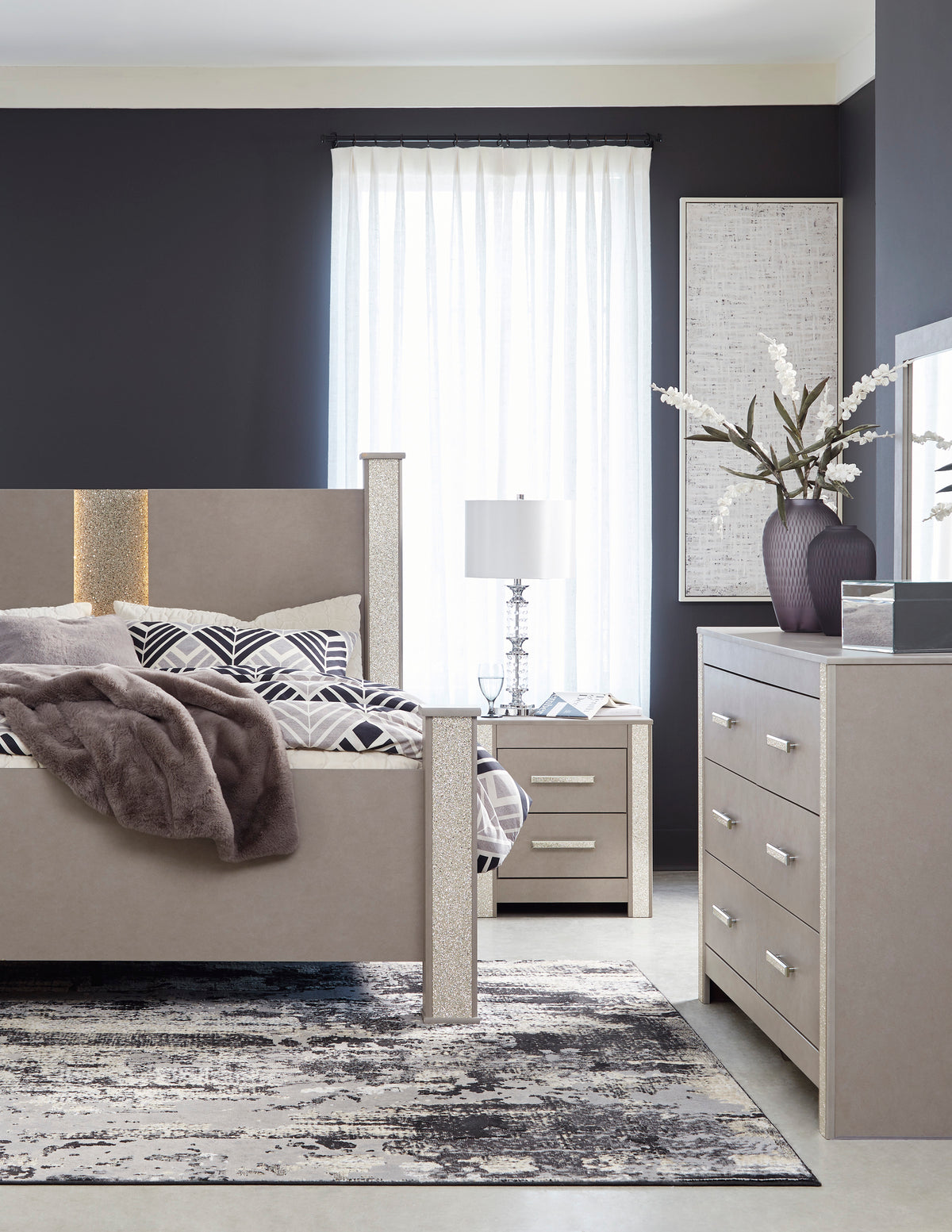 5Pcs QUEEN BEDROOM SET B1145 ASH
