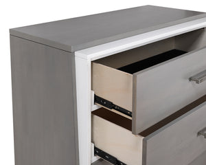 5 DRAWERS CHEST-WHITE/GRAY NCH-ZEPHYR