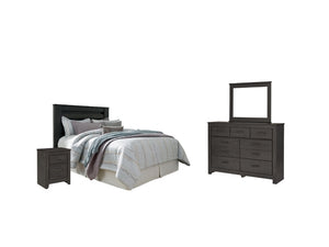 5PCS QUEEN BEDROOM B249-67/92(2)/B1-ASH