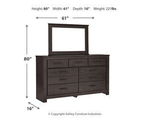 5PCS QUEEN BEDROOM B249-67/92(2)/B1-ASH