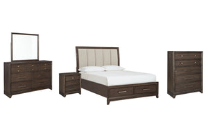 5PCS QUEEN BEDROOM B497-46/93/B1/B2-ASH