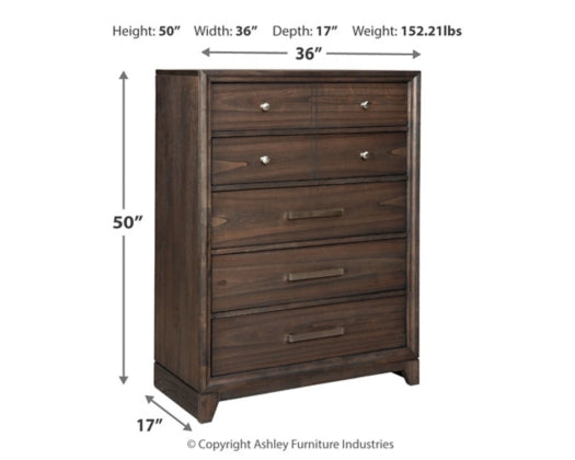 5PCS QUEEN BEDROOM B497-46/93/B1/B2-ASH