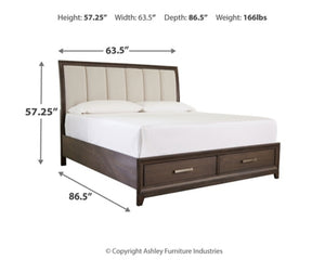 5PCS QUEEN BEDROOM B497-46/93/B1/B2-ASH