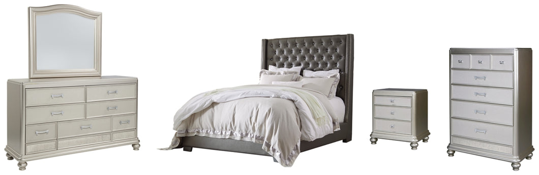 5PCS QUEEN BEDROOM B650B13/B7/46/93-ASH