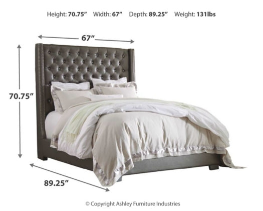 5PCS QUEEN BEDROOM B650B13/B7/46/93-ASH